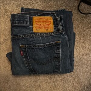 Levi's Men's Dark Blue Slim Straight Jeans